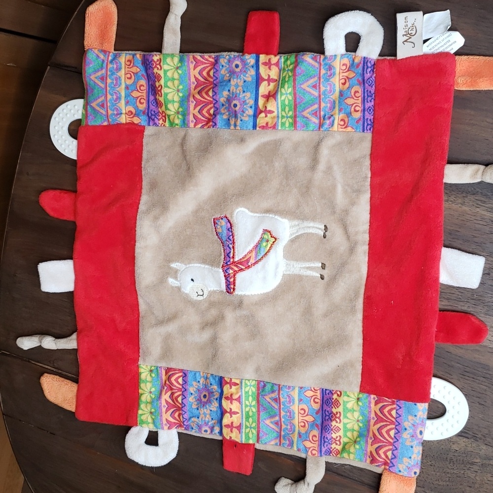 Madison Chic LUCY THE LLAMA 15" Multifunction Security Blankie Lovey Teether